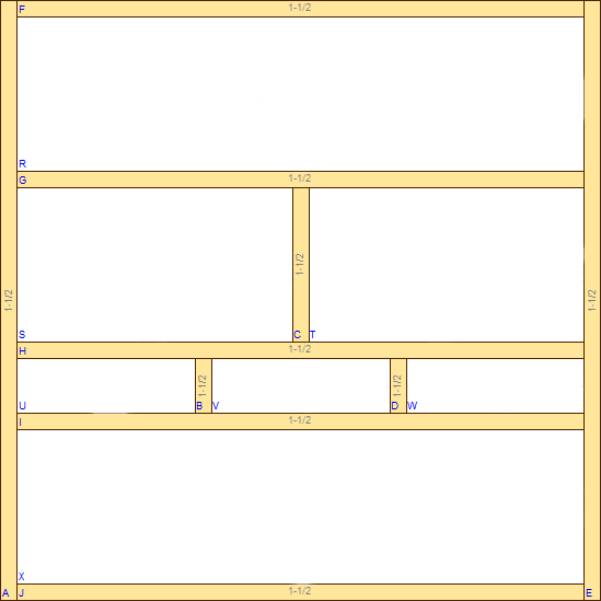 Unfinished Custom Sized Beaded Face Frames 7 Openings